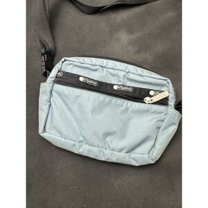 LeSportsac Candace Convertible Crossbody Belt Bag Blue Nylon Fanny Pack Travel